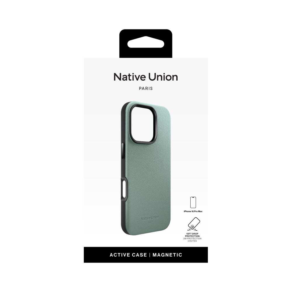 ACTIVE CASE FOR IPHONE 16 PRO MAX , чехол защитный для iPhone 16 PRO MAX,  зелёный сланец